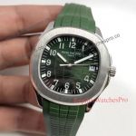 Patek Philippe Replica 5164R Aquanaut Stainless Steel Case Green Rubber Band Watch
